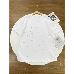 Женская футболка с бусинами МАА*Г