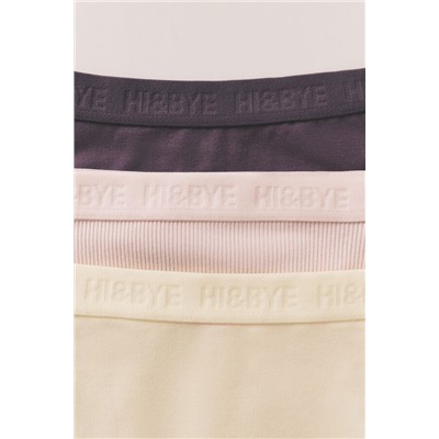 Pack 3 bragas clásicas morada, rosa y amarilla