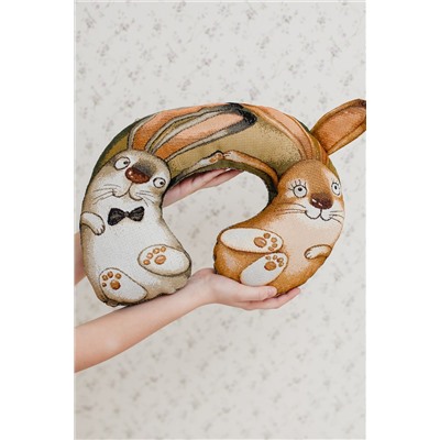 Подушка игрушка С любовью зайчата 30*40