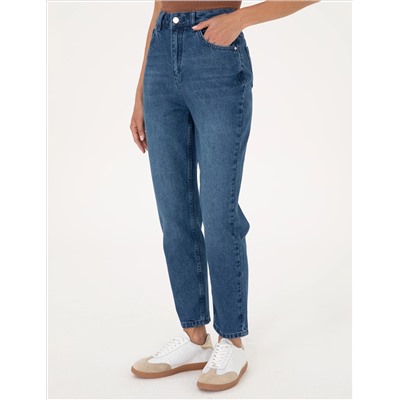 Açık Mavi Mom High Waist Fit Jean Pantolon