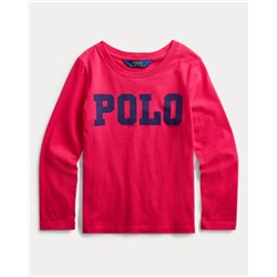 GIRLS 2-6X Logo Cotton Long-Sleeve Tee
