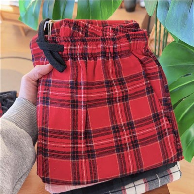 Домашние фланелевые штаны с карманами