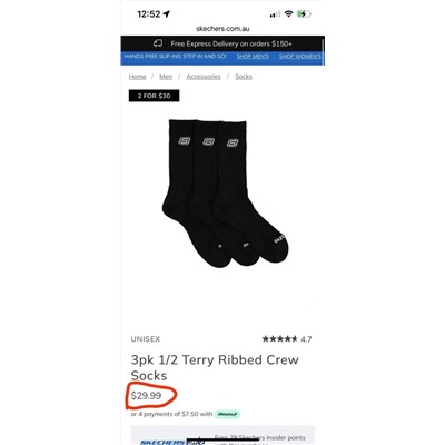 Высокие носки с махрой  Экспорт  Skecher*s