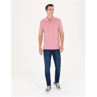 Pembe Slim Fit Polo Yaka Tişört