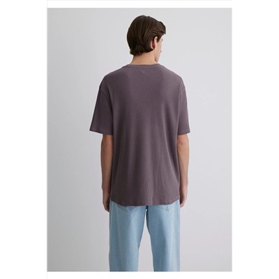 Mavi Mor Tişört Loose Fit / Bol Rahat Kesim 0612724-86683