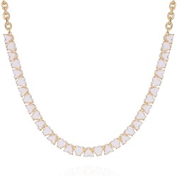 GUESS Goldtone Clear Glass Stone Pave Heart Necklace
