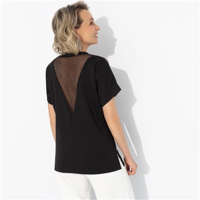 Футболка комбинированная с гипюром, Стильная свобода