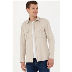 Erkek Taş Uzun Kollu Gömlek