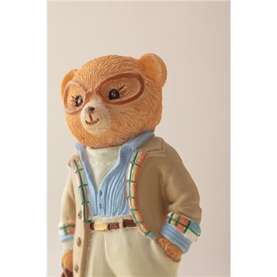 Bonny Bear Magnet - Bej/Mavi - 4x8 cm