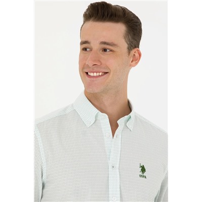 Erkek Yeşil Uzun Kollu Gömlek