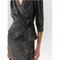 Блузка с коротким рукавом из 100% вискозы, B3154/nocturne