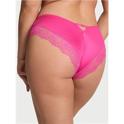 Rose Lace-Trim High-Leg Cheeky Panty