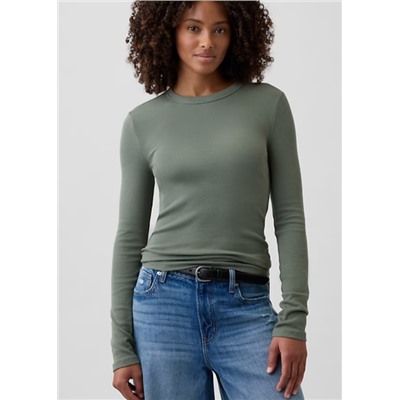 Essential Ribbed Crewneck T-Shirt