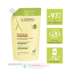 A-Derma Exomega Control Huile Lavante Emolliente Anti-Grattage Recharge 500ml