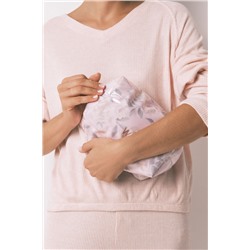 Neceser mediano estampado flores rosa