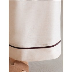 Прямые брюки из эластичного хлопка с контрастным кантом