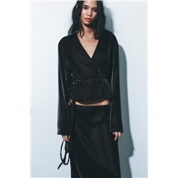 VELVET MIDI SKIRT