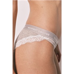 Braga clásica algodón canalé marrón