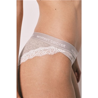 Braga clásica algodón canalé marrón