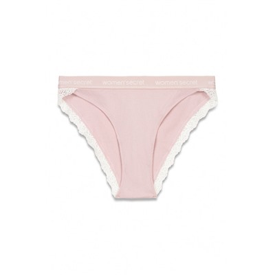 Braga clásica algodón rosa