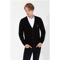 Erkek Siyah Basic Triko Hırka