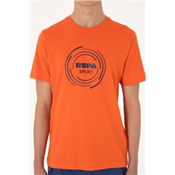 Erkek Regular Fit Bisiklet Yaka Nar Çiçeği Tişört