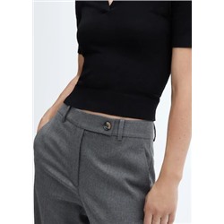 Pantalón recto botón lateral REF. 57026727-LEO-LM