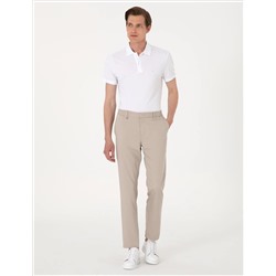 Bej Slim Fit Klasik Jogger Pantolon