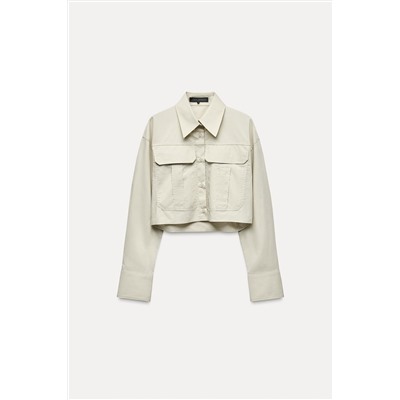 CROPPED POPLIN SHIRT
