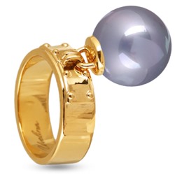 Кольцо (Майорка 14мм серо-голубая; покрытие золото), Есть комплект