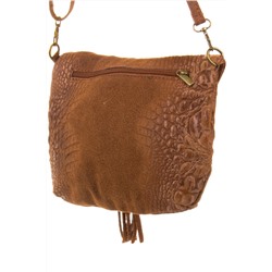 Bandolera de nobuk Camel y dorado - Firenze Artegiani