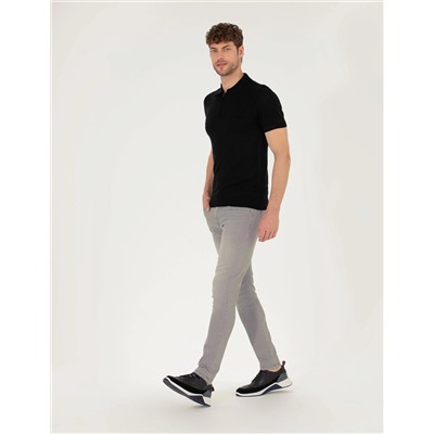 Açık Gri Slim Fit Jean Pantolon