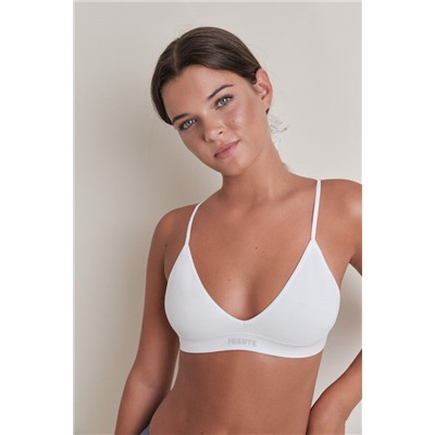 Sujetador seamless triangular blanco