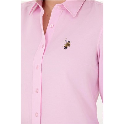 Kadın Manolya Uzun Kollu Basic Gömlek