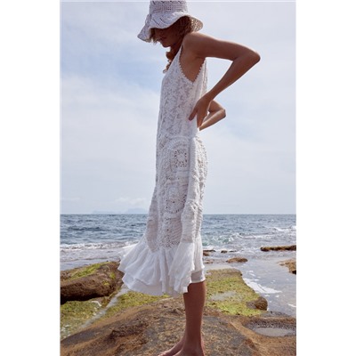 VESTIDO PUNTO COMBINADO CROCHET