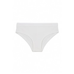 Braga brasileña ancha algodón canalé blanca