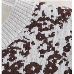 Винтажный жаккардовый кардиган