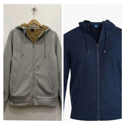 Мужская теплая толстовка на молнии Georg*e, экспорт