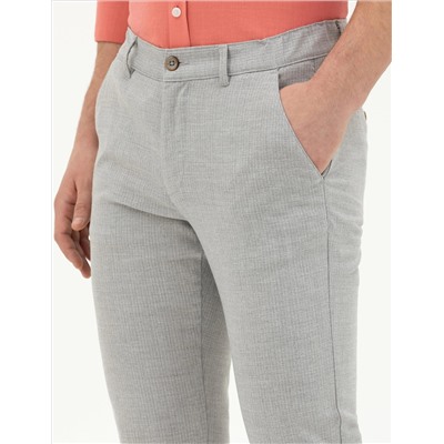 Gri Slim Fit Kanvas Pantolon