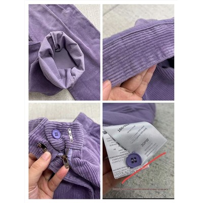 Женские вельветовые брюки  Ba&S*h красивого нежного цвета, широкой свободный крой