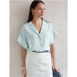 Блузка с коротким рукавом из вискозы с лиоцеллом