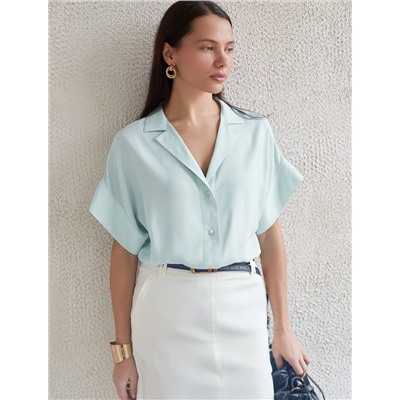 Блузка с коротким рукавом из вискозы с лиоцеллом