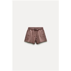 FEW ITEMS LEFT FADED-EFFECT PLUSH SHORTS