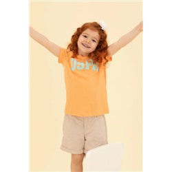 Kız Çocuk Bej Dokuma Şort