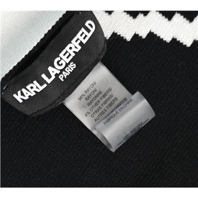 Зимний теплый шарф из окрашенной пряжи с вышитым рисунком мультяшного кота КАР*Л! 😎