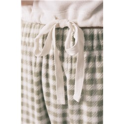 Pijama largo polar Mafalda cuadros vichy