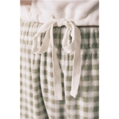 Pijama largo polar Mafalda cuadros vichy