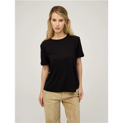 Черная футболка "Мережка"