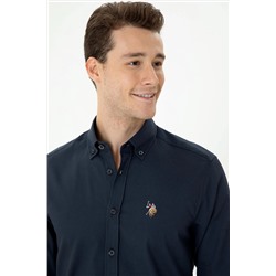 Erkek Lacivert Uzun Kollu Gömlek