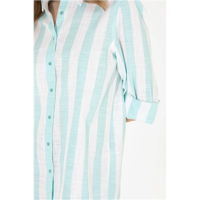 Kadın Mint Uzun Kollu Gömlek